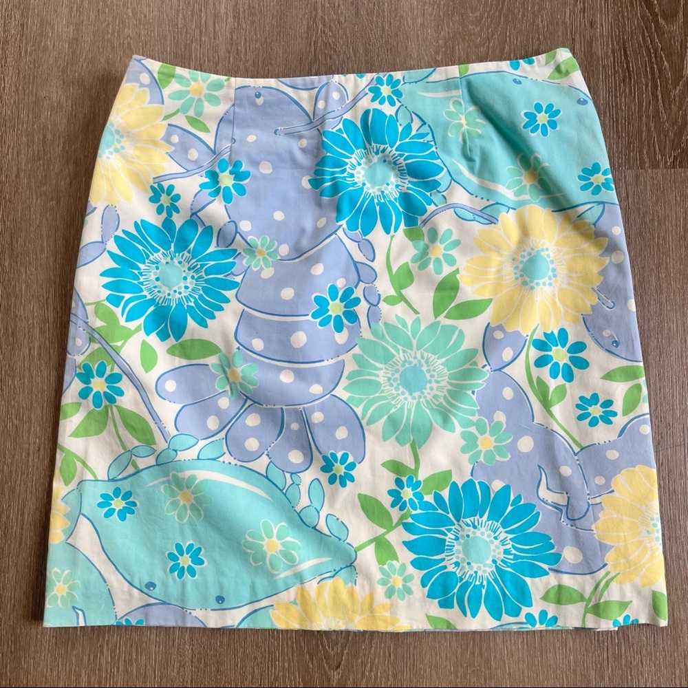 Lilly Pulitzer Floral Skirt Size 6 Vintage